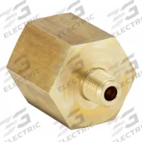 PARKER Metal Pipe Straight: Straight, Brass, 1/8 in x 1/4 in, 3,900 psi, 1 3/16 in Lg (MPN 1/4 X 1/8 FG-B). Key specifications — Maximum Operating Pressure: 3,900 psi.