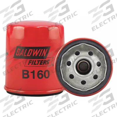 BALDWIN FILTERS Oil Filter: B160, LF16242, M22-1.50 Thread Size, 3 1/2 in Overall Ht, Oil - Spin-On Oil Filters