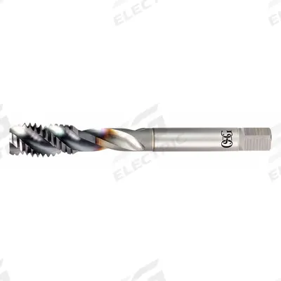 OSG Spiral Flute Tap: M10x1.25 Metric, D5 / 4H-6H, 3 Flute - Spiral-Flute Taps for Steel & Stainless Steel