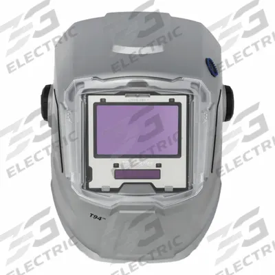 MILLER ELECTRIC Welding Helmet: Auto-Darkening, 4 Arc Sensors, Silver, W8-W13, 9 sq in - Auto-Darkening Welding Helmets - Solid Color
