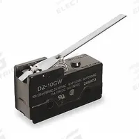 OMRON Snap Action Switch: Hinge Lever Actuator, 3NO/3NC, Solder (MPN DZ-10GW-1A). Key specifications — AC Contact Rating: 10 A @ 250 V; Electrical Connection: Solder; Series: DZ; Brand: OMRON.