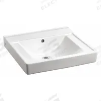 AMERICAN STANDARD Bathroom Sink: Decorum®, White, Vitreous China, 20 in Overall Lg, 18 in Overall Wd (MPN 9024000EC.020). Key specifications — Series: Decorum®; Includes: Rear Overflow, Recessed Self-Draining Deck, Concealed Arm or Wall Support(Wall Hanger Included); Color: White; Brand: AMERICAN STANDARD; Sink Type: Bathroom; Material: Vitreous China; Sink Material: Ceramic.