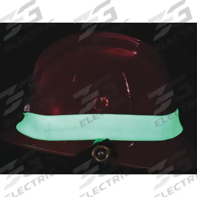 ABILITY ONE Photoluminescent Helmet Band: Silicone, Glow-in-the-Dark - Glow-in-the-Dark Hard Hat Band