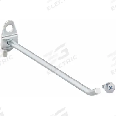 APPROVED VENDOR Single Rod Pegboard Hook: 9/32 in Peg Hole, For 1 in Pegboard Hole Spacing - Hooks for Round-Hole Pegboard