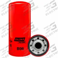 BALDWIN FILTERS Oil Filter: B96, LF670, 1 1/2"-12 Thread Size, 11 5/16 in Overall Ht, Oil, Cummins. Key specifications — Baldwin Interchange: B96; FleetGuard Interchange: LF670; Brand: BALDWIN FILTERS; Compatible Vehicle Make: Cummins; Includes: Integral Post Seal; Media Material: Cellulose.