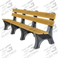 ULTRASITE Outdoor Bench: Colonial, 96 in Overall Lg, 33 1/2 in Overall Ht, Cedar, Black (MPN PB 8CEDCOLE). Key specifications — Manufacturer Part Number: PB 8CEDCOLE; Brand: ULTRASITE; Frame Color: Black; Product Type: Outdoor Bench; Seat Color: Cedar; Series: Colonial.