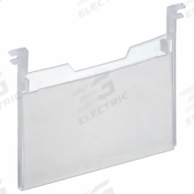 AKRO-MILS Label Holder: 5 3/4 in x 4 3/4 in, Clear, 6 Label Holders - Divider Box Label Holders