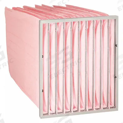 GRAINGER Pocket Air Filter: 24 in x 24 in x 30 in, MERV 13, Pink, Synthetic - MERV 13 Pocket Air Filters
