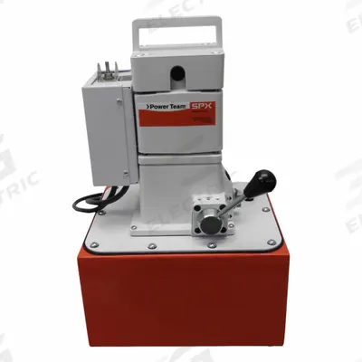 POWER TEAM Electric Hydraulic Pump Units: 10,000 psi Max. Op Pressure - Corded High-Power Stationary Electric Hydraulic Pump Units
