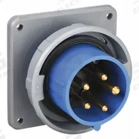 HUBBELL Pin and Sleeve Inlet: Blue, 120/208V AC, Three Phase, 30 A, 4 Pole, 5 Wire, IEC Grounding (MPN HBL530B9W). Key specifications — Brand: HUBBELL.