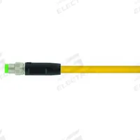 Cordset: M8 Male Straight X Bare Wire, 4 Pins, Yellow, PVC, 2 m Cable Lg, 24 AWG Wire Size (MPN 7000-08011-0110200). Key specifications — Cable Jacket Color: Yellow; End 1 Mounting Orientation: Straight; End 1 Gender: Male; End 1 Connection Type: M8; Cable Jacket Material: PVC; Brand: MURRELEKTRONIK; IP Rating: IP66K; End 2 Connection Type: Bare Wire.