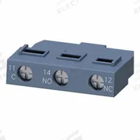 SIEMENS Auxiliary Contact Block (MPN 3RV29011D). Key specifications — Brand: SIEMENS; Compatible with Series: SIRIUS 3RV2 Motor Starter Protectors.