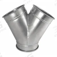 16"dia 23 1/2"L 60° SS Wye Branch: Stainless Steel, For 16 in Duct Dia, 23 1/2 in Overall Lg (MPN 8040200925). Key specifications — Brand: NORDFAB.