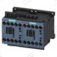 SIEMENS IEC Power Contactor: Reversing, 3 Poles, 3NO Contacts, 9 A, 24V AC Coil (MPN 3RA23168XB301AB0). Key specifications — Brand: SIEMENS; Integrated Surge Suppression: No.