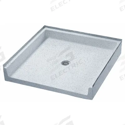 FIAT PRODUCTS Shower Floor: Rectangle, Barrier Free Threshold, Terrazzo - Shower Bases