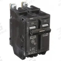 GE Standard Circuit Breaker: THQB, 30 A, 120/240V AC, Single Phase, 10kA at 120/240V AC, Std (MPN THQB2130). Key specifications — attr195972: 30 A; attr195973: 120/240V AC; attr195974: Single; attr195975: 10kA at 120/240V AC; attr195976: Lighting Panels.