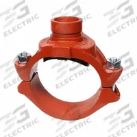 GRUVLOK Clamp Coupling: Bolted Clamp Tee, 6 in x 6 in x 1 1/4 in, Ductile Iron, NBR Seal, 500 psi (MPN 0390174563). Key specifications — Brand: GRUVLOK; Maximum Operating Pressure: 500 psi; Fitting Pipe Size: 6 in x 6 in x 1-1/4 in.