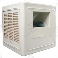 DAYTON Ducted Evaporative Cooler: 1,400 sq ft, 28 1/4 in x 28 in x 28 in, 2 in Pad Thick, 1/3 hp HP (MPN 4RNP5). Key specifications — Brand: DAYTON; Evaporative Cooler Voltage: 120V AC; Includes Drive Package: Drive Package Included; Drive Package Installation: Factory Installed.