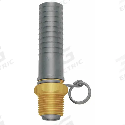 SANI-LAV Swivel Hose Adapter: Brass/Stainless Steel, Brass, 3 3/4 in Overall Lg - Faucet Sprayer Hose Adapters