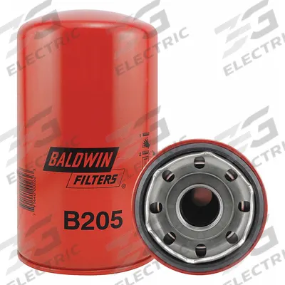 BALDWIN FILTERS Oil Filter: B205, 1 1/2"-12 Thread Size, 8 1/8 in Overall Ht - Spin-On Oil Filters