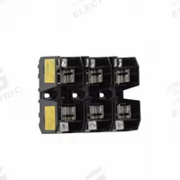 BUSSMANN Fuse Block: Open Block Design, 3 Pole, 600 V AC, Box Lug, Non-Indicating (MPN JM60060-3CR). Key specifications — Brand: BUSSMANN.