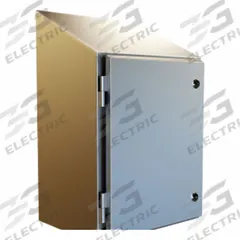 HAMMOND Sloped Top Enclosure: 304 Stainless Steel, 19 in x 16 in x 8 in, NEMA 12/13/3R/4/4X, Hinged (MPN HWST16168SS). Key specifications — Brand: HAMMOND; Closure Method: 1/4-Turn Latch; Enclosure Material: 304 Stainless Steel; Knockouts: Not Included.
