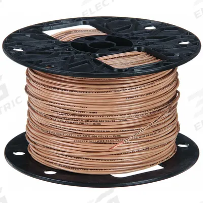 SOUTHWIRE Building Wire: Copper, 16 AWG, 1 Conductors, Stranded, Tan, 500 ft Lg - Copper TFN/TFFN Building Wires