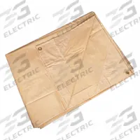 APPROVED VENDOR Tarp: 9.5 ft Lg, 5.5 ft Wd, Heavy Duty, 20 mil, Vinyl, Tan, 18 oz/sq yd, Waterproof (MPN 5WTY1). Key specifications — Color: Tan; Brand: APPROVED VENDOR; Resistance Properties: Flame Retardant.
