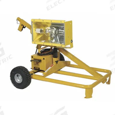 BULLDOG Temporary Job Site Light: 110,000 lm Max Brightness, Metal Halide, 1 - Cart Lights