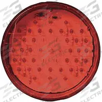 MAXXIMA Stop/Turn/Tail Light: LED, Stop Light, Red, Round, 4 1/4 in Overall Dia, PL-3 Connector (MPN M42100R). Key specifications — Standards: SAE J585E; Electrical Connection: PL-3 Connector; Brand: MAXXIMA; Installation Type: Permanent; Lens Color: Red; Mount Type: Grommet; Lighting Technology: LED; Light Type: Stop Light.