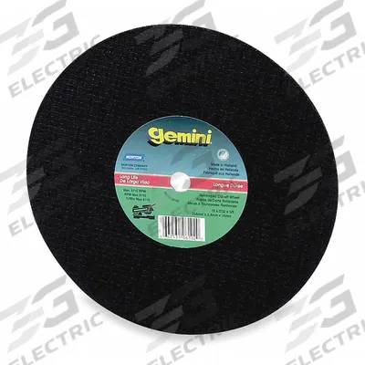 NORTON Abrasive Cut-Off Wheel: Type 1, 14" x 1/8" x 1", Aluminum Oxide, 24 Grit - General Purpose Cut-Off Wheels for Carbon & Stainless Steel