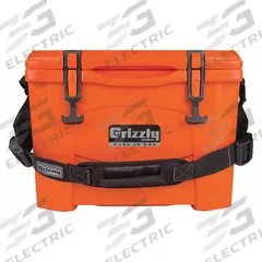 GRIZZLY COOLERS Marine Chest Cooler: Orange, 15 Cans, 15 qt Cooler Capacity, 4 day Ice Retention (MPN 4400512). Key specifications — Brand: GRIZZLY COOLERS; Drain Plug: Not Included; Wheels Included (FILTER): No.
