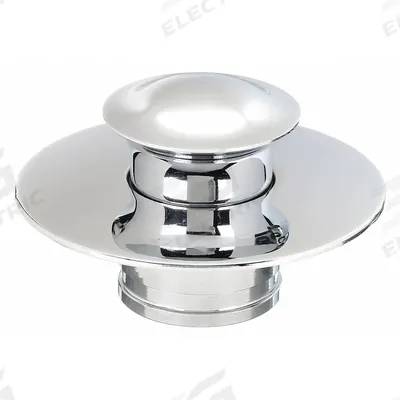 DANCO Cover: Metal, Chrome, 3 in Overall Dia, 2 1/2 in Overall Ht - Bathtub Drain Stoppers