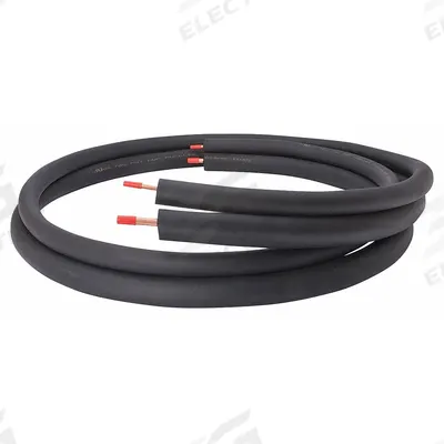 STREAMLINE Liquid and Suction Line Set: 50 ft Lg, 1/2 in Insulation, 1/4 in Plain Liquid - Mini-Split Insulated Line Sets