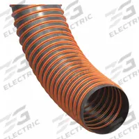 Industrial Ducting Hose: 5 in Hose Inside Dia., 25 ft Hose Lg, 20 psi, 2.5 in Bend Radius (MPN 1104-0500-0001). Key specifications — Temp. Range: -40° to 180°F; Brand: HI-TECH DURAVENT.