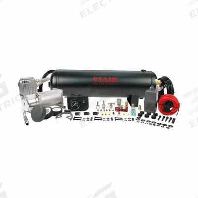 VIAIR CORPORATION Portable Air Compressor: Quiet, Oil Free, 2.5 gal, Horizontal, 0.35 hp - Portable Electric Air Compressor Combo Kits