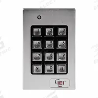 LINEAR Weather Resistant Keypad: 12 to 24V AC/DC, 108 mA Current, Metal, 1 1/2 in Overall Lg (MPN 232SE). Key specifications — Material: Metal; Voltage: 12 to 24V AC/DC; Brand: LINEAR; Product Type: Keypad.