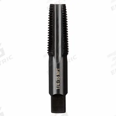 MILWAUKEE Straight Flute Taper Tap: 1/4"-18 NPT, 2B, 4 Flute, Taper Chamfer (MPN 49-57-5191) - General Purpose Pipe Taps