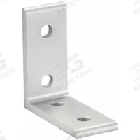 Connection Angle: Connection Angle, 15 Series, 76 mm x 34 mm x 6 mm, For 8 mm Slot Wd, 4 Holes, Gray (MPN 093WD3876). Key specifications — Material: Aluminum; Brand: FATH INC.; Finish: Anodized.