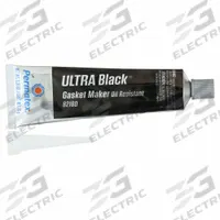 PERMATEX RTV Gasket Maker: Ultra Black Max Oil RTV, 3.35 oz, Tube, Black, Oil Resistant/Sensor Safe (MPN 82180). Key specifications — Color: Black.