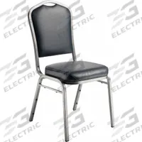 NATIONAL PUBLIC SEATING Stacking Chair: Faux Leather Seat, Vinyl, Steel Frame, Armless, Foam (MPN 9304-SV). Key specifications — Chair Color: Midnight Blue.
