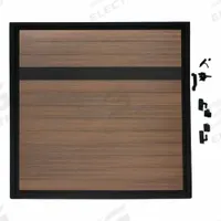EUROFENCE Adjustable Fence Gate: 4 ft Overall Wd, 6 ft Overall Ht, Light Brown, Aluminum (MPN EF 63401). Key specifications — attr1091954: EUROFENCE; attr1110652: Gate Kit; attr1110657: Light Brown; attr1110656: Aluminum; attr1110658: Wood Plastic Composite; attr1110663: Hardware Included.