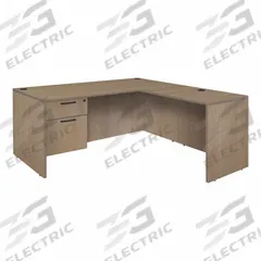 REGENCY Desk: Particle Board, Oak, 1 Pedestals, 2 Drawers, 71 in Overall Wd, 29 in Overall Ht (MPN LLDSP7124NO). Key specifications — Desktop Material: Particle Board; Includes Modesty Panel: Yes; Kit Product Type: Double Pedestal Desk; Desktop Color: Oak; Brand: REGENCY; Frame Color: Noble Oak; Frame Material: Particle Board; Product Type: Desk.
