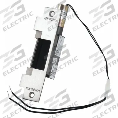 VON DUPRIN Electric Door Strike: 1 1/4 in Wd, 6 3/8 in Ht, Cylindrical/Mortise - Combination Cylindrical & Mortise Electric Strikes