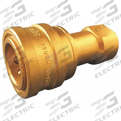 HANSEN Hydraulic Quick Connect Hose Coupling: 1/4 in Coupling Size, Brass - HK Series Hydraulic Quick-Connect Coupling Bodies