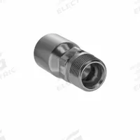 PARKER Hydraulic Crimp Fitting: Steel x Steel, Straight, -8 For Hose Dash Size, Male x Genderless (MPN 10143-12-8). Key specifications — Fitting Gender: Male x Genderless; Fitting Connection Type: NPTF x Crimp; Thread Size: 3/4"-14; For Hose Dash Size: -8; Brand: PARKER.