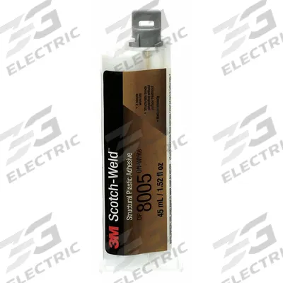 3M Acrylic Adhesive: DP8005, Ambient Cured, 45 mL, Dual-Cartridge, Off-White - Acrylic Dual Cartridges for Two-Part Applicators