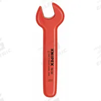 KNIPEX Open End Wrench: Alloy Steel, Chrome, 9/16 in Head Size, 6 in Overall Lg, Std, Insulated (MPN 98 00-9/16"). Key specifications — attr309776: Yes; attr309781: Chrome; attr309780: Alloy Steel; attr324939: KNIPEX.
