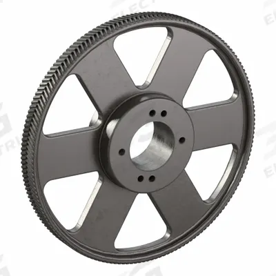 CONTINENTAL Gearbelt Pulley: Plain, 14 mm Pitch, For 105 mm Belt Wd, 60 Teeth - Plain-Bore Timing Pulleys with Hub