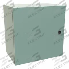 HAMMOND Electrical Enclosure: Steel, 16 in x 16 in x 10 in, NEMA 12/3R/4, Solid Cover, Hinged (MPN EN4SD161610GY). Key specifications — Closure Method: 1/4-Turn Latch; Brand: HAMMOND; Knockouts: Not Included.